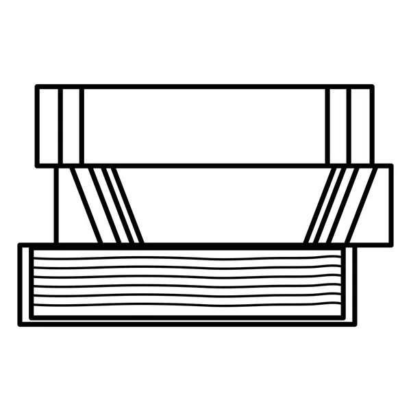 Pilha de livros de texto ícone —  Vetores de Stock
