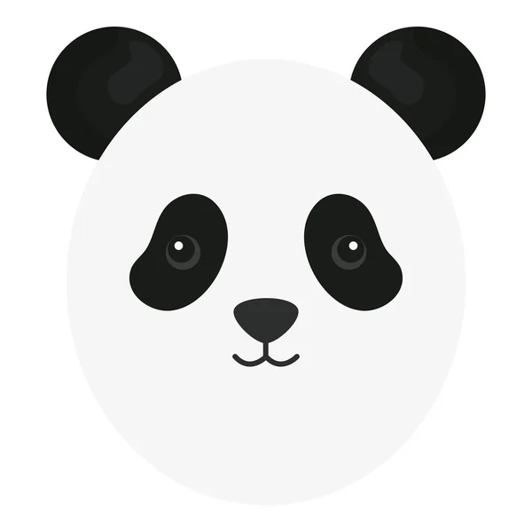 Милый медведь панда голову детский характер — стоковый вектор