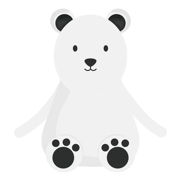 Niedlicher Eisbär mit kindlichem Charakter — Stockvektor