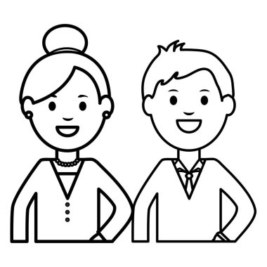 Genç çift avatarlar karakter