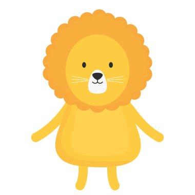 sevimli aslan çocuksu karakter