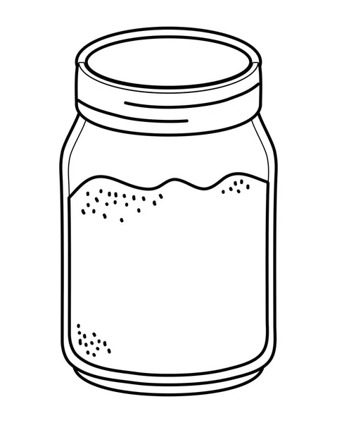 玻璃石匠罐卡通 — 图库矢量图片