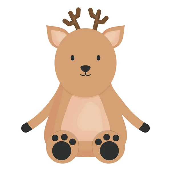 Cute reindeer childish character — Stock Vector