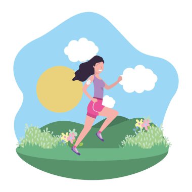 fitness egzersiz karikatür