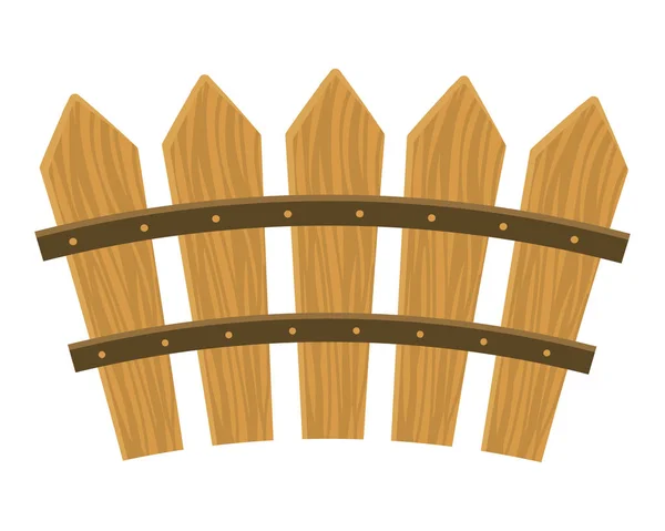Fából készült kerítés rajzfilm — Stock Vector
