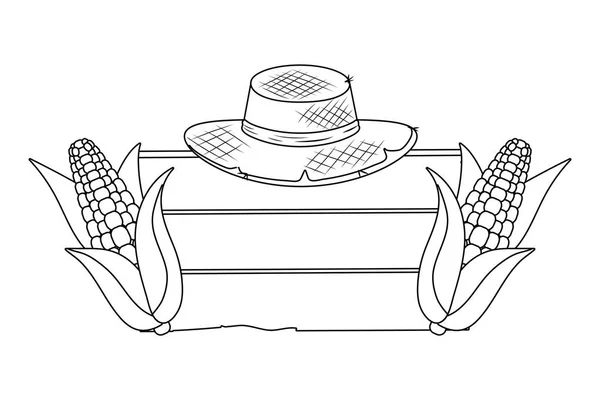 Caricatura de madera signo — Archivo Imágenes Vectoriales