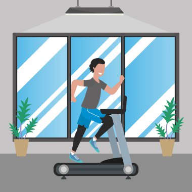 fitness egzersiz karikatür