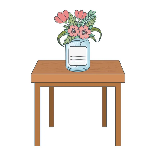 花の自然の花漫画 — ストックベクタ