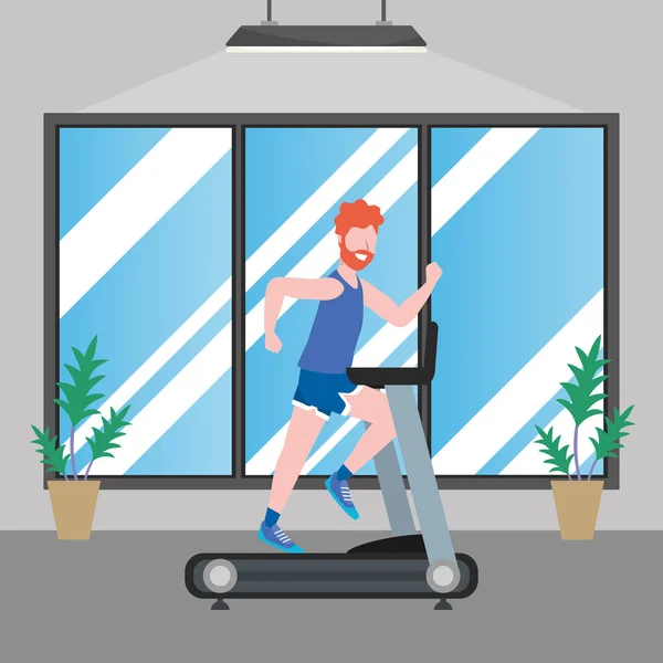 Exercício de fitness desenhos animados — Vetor de Stock