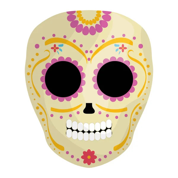 Мексиканская маска смерти черепа — стоковый вектор