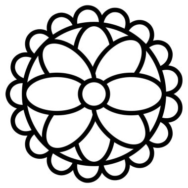 meksika dekoratif çiçek simgesi