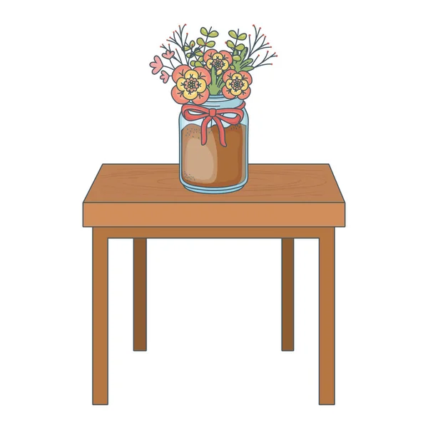 Virágos természet virágok rajzfilm — Stock Vector