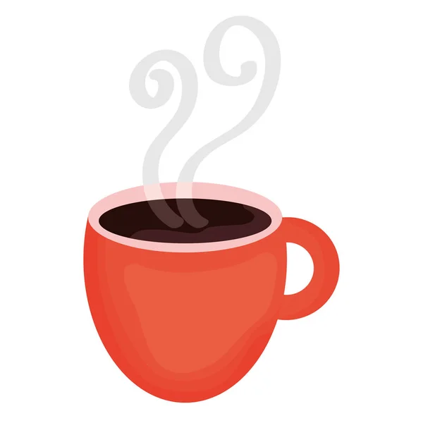 Taza de café bebida icono — Vector de stock