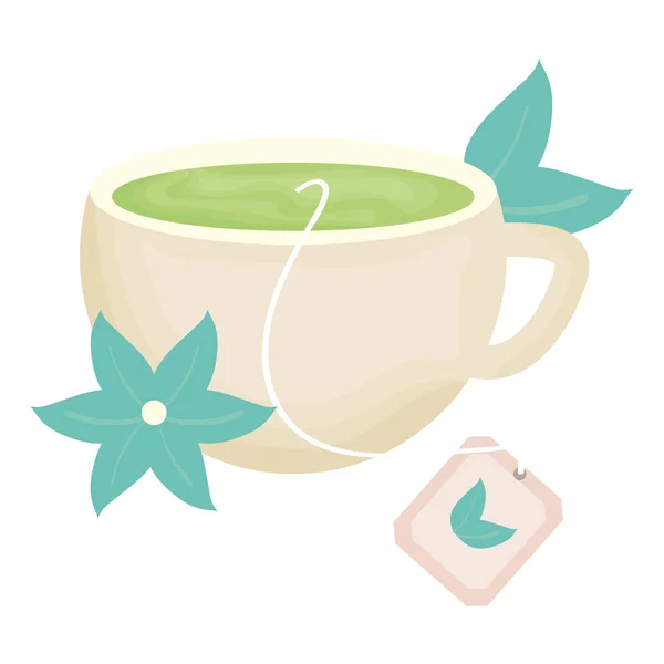 Köstlicher Tee in der Tasse — Stockvektor