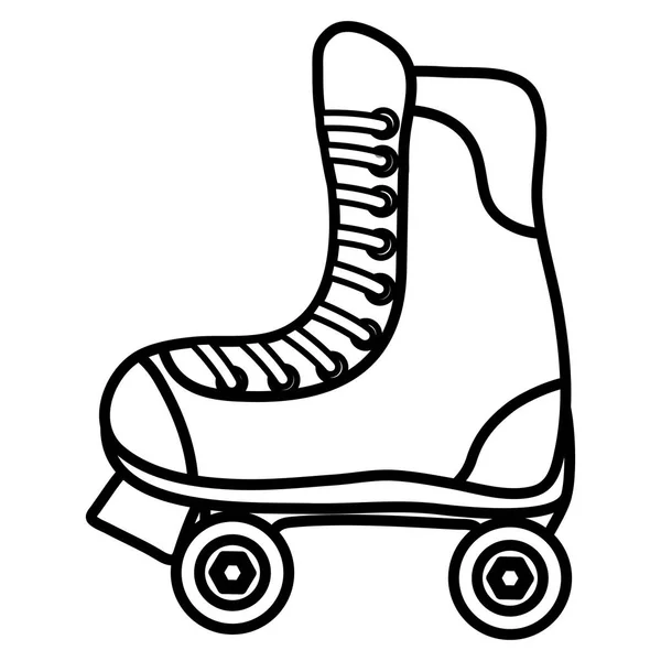 Ikona na białym tle roller skate — Wektor stockowy