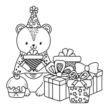 sevimli küçük hayvan karikatür