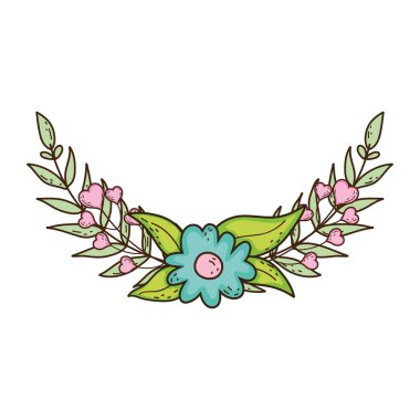 Sevimli çiçek çelenk taç