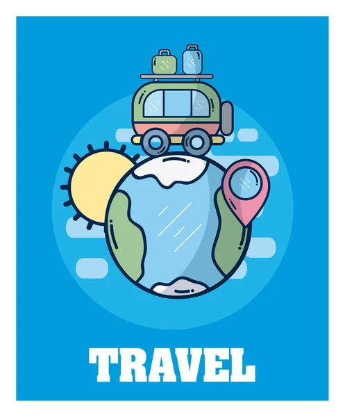 Viajes y vacaciones — Vector de stock