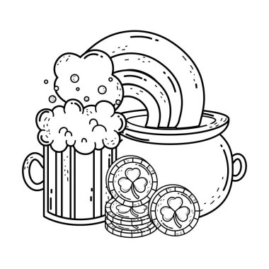 kavanoz bira ve gökkuşağı Aziz Patrick gün