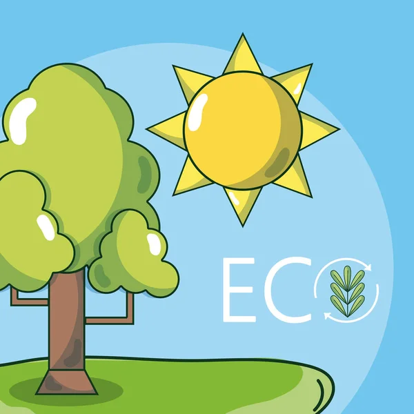 Koncept prostředí Eco — Stockový vektor