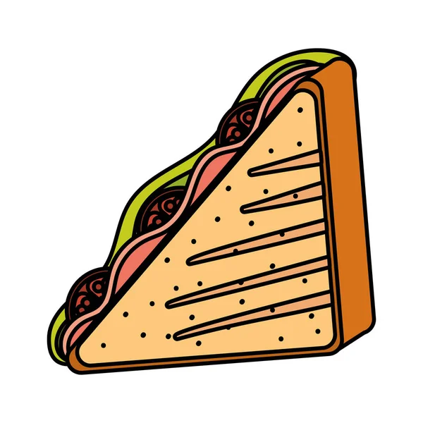 Pyszne kanapki smaczne kreskówka — Wektor stockowy