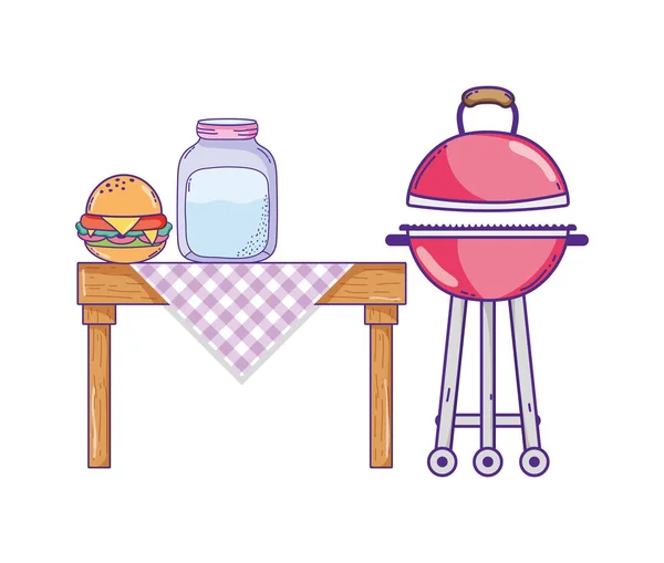 Desenhos animados comida de verão — Vetor de Stock