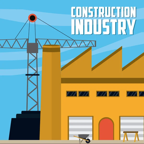 Industrie de la construction concept — Image vectorielle