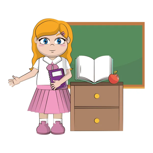 Dibujos animados de la escuela primaria — Vector de stock