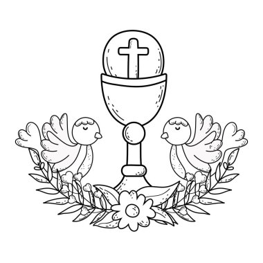 güvercinkuşlar ile kutsal kadeh dini