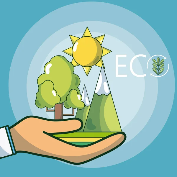 Koncept prostředí Eco — Stockový vektor