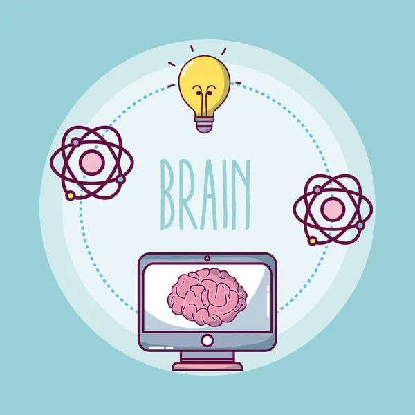Koncepcja mózgu i inteligencji — Wektor stockowy