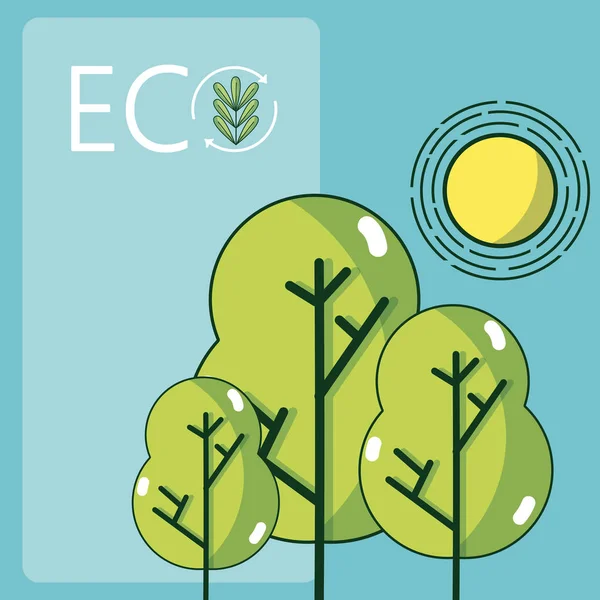 Koncept prostředí Eco — Stockový vektor