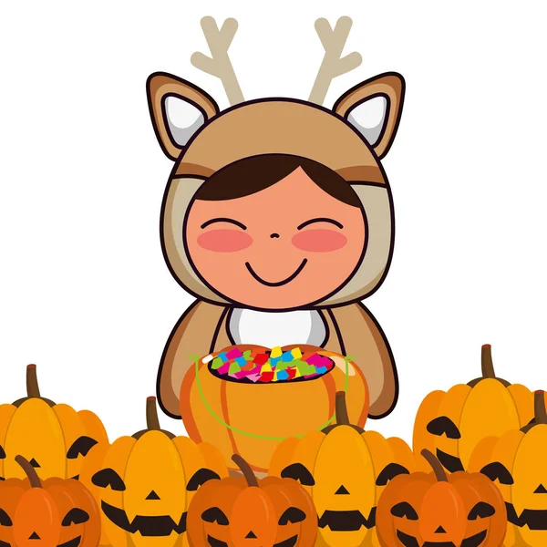 Šťastné dítě halloween — Stockový vektor