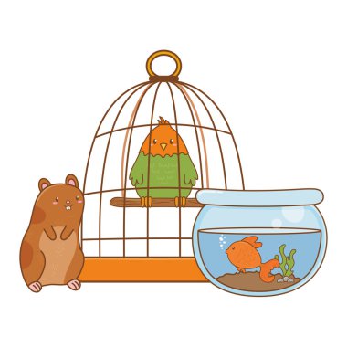 sevimli komik evcil hayvan karikatür