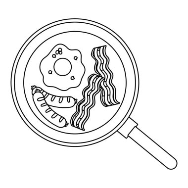 lezzetli lezzetli breakfast çizgi film