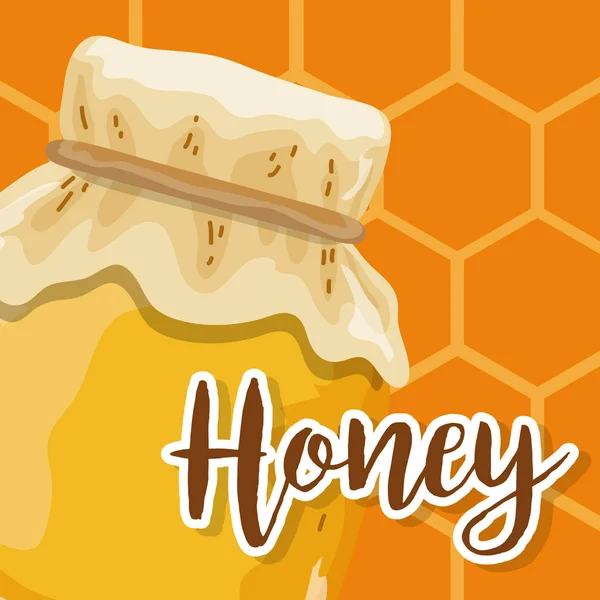 Süße Honigkarte — Stockvektor