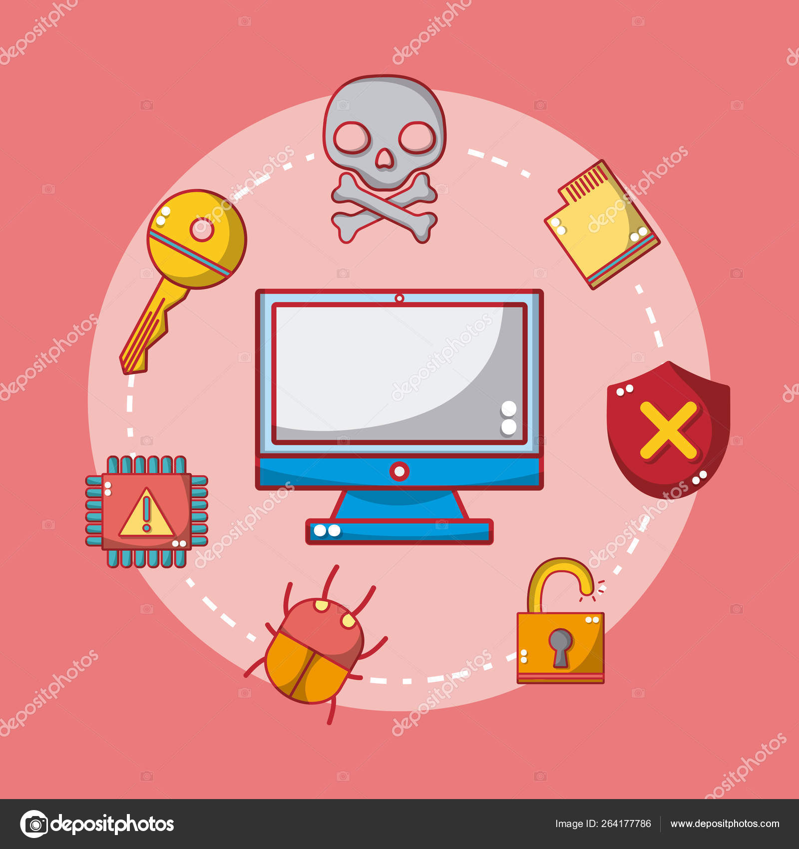 Meltdown and spectre Stock Vector by ©stockgiu 264177786