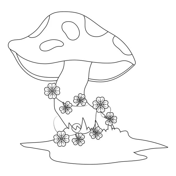 Сырой грибной мультфильм — стоковый вектор