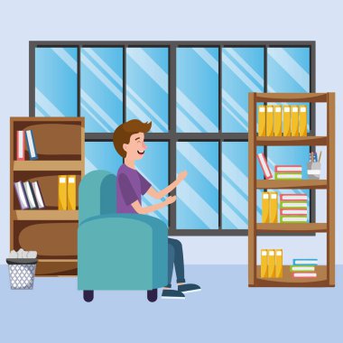 Genç adam çizgi filmi