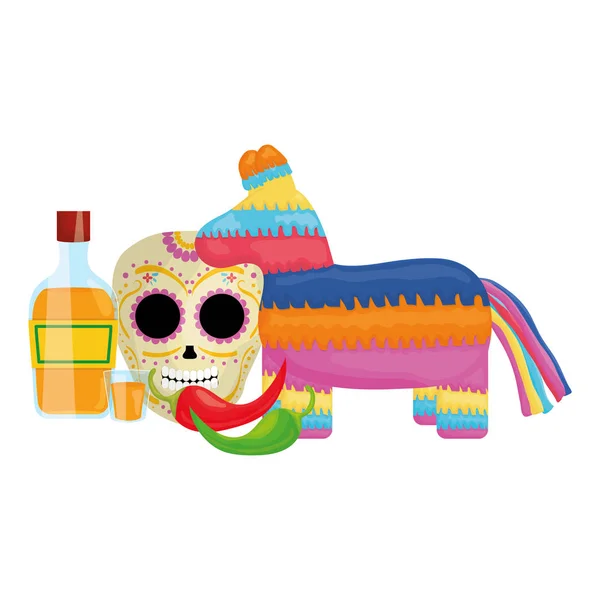 Cinco de mayo viering iconen — Stockvector