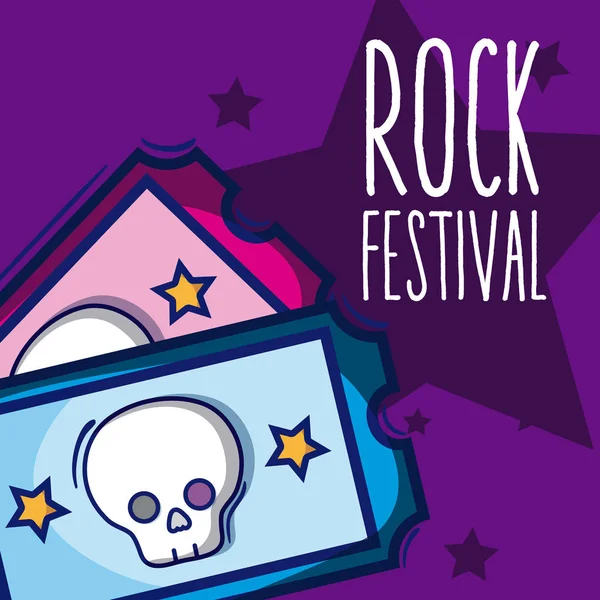 Rock festival cartoon — Stockvector