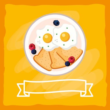 lezzetli lezzetli breakfast çizgi film