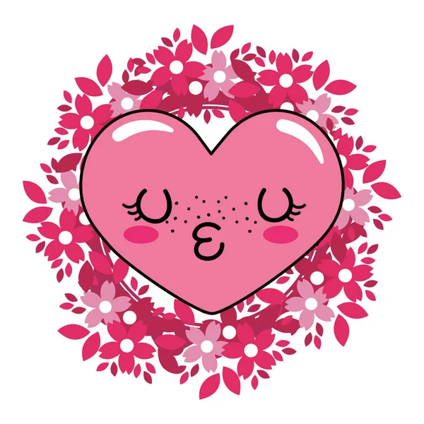 Amor corazón dibujos animados — Vector de stock