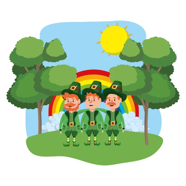 Duende grupo masculino — Vector de stock