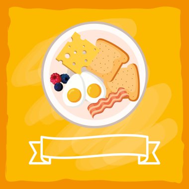 lezzetli lezzetli breakfast çizgi film