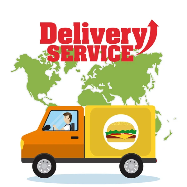Serviço de entrega mundial — Vetor de Stock