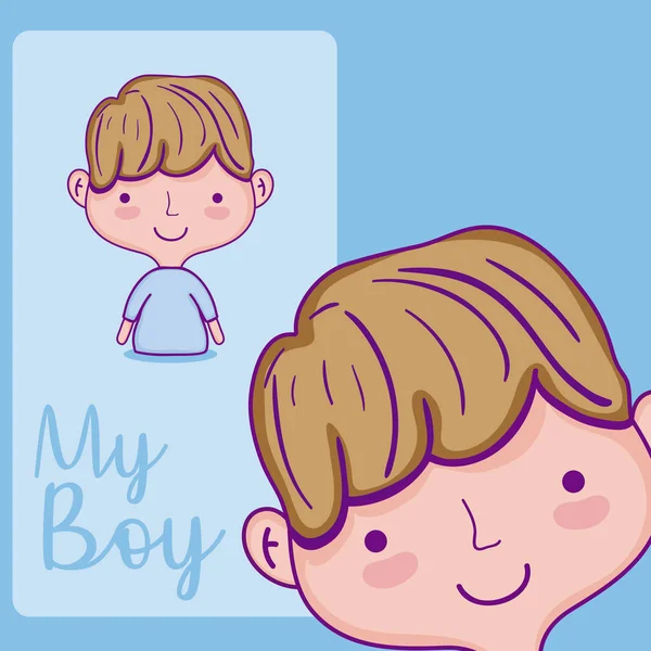 Mi chico de dibujos animados — Vector de stock