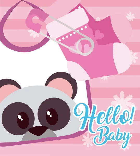 Ciao Baby card — Vettoriale Stock