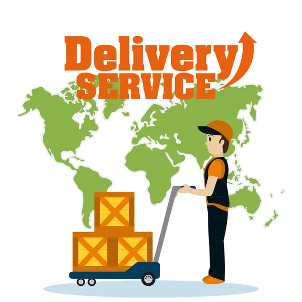 Conceito de serviço de entrega — Vetor de Stock