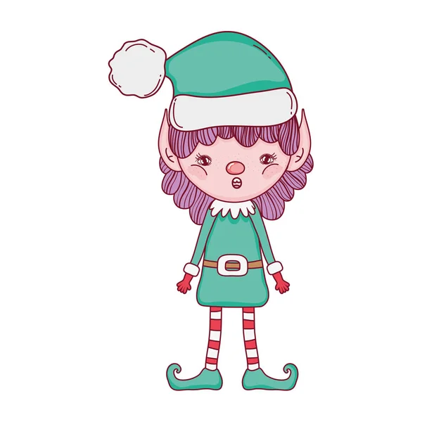 Aranyos Santa Helper karakter — Stock Vector